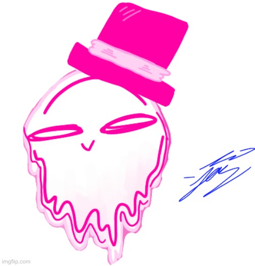 Pink ghost named cruv | image tagged in drawing,drawings,ghost | made w/ Imgflip meme maker