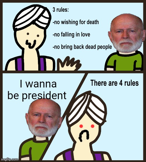 IG problems | I wanna be president | image tagged in genie rules meme,vote,common sense,party | made w/ Imgflip meme maker
