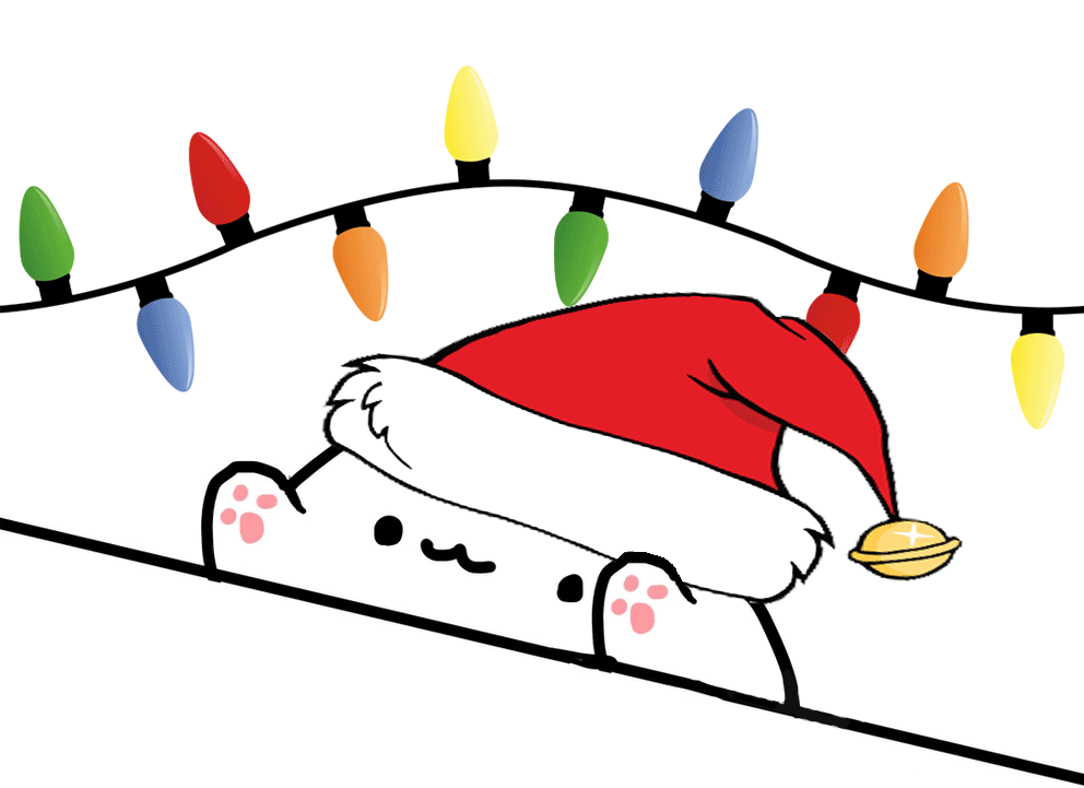 Christmas cat Blank Meme Template