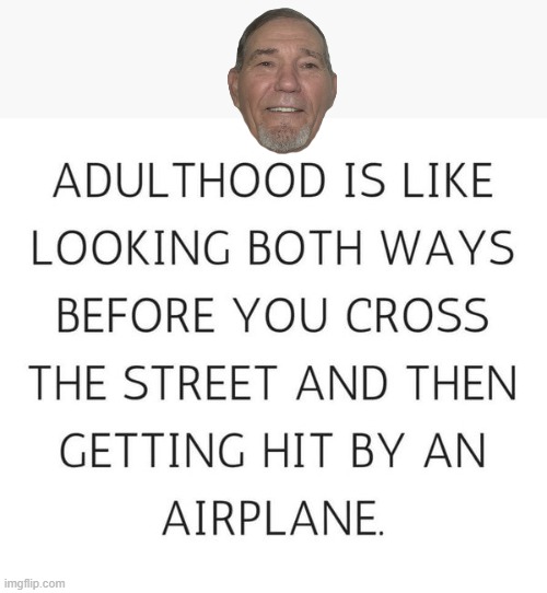 adulthood is like... | image tagged in adult,bad luck | made w/ Imgflip meme maker