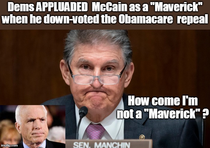 Just lacking the tar and feathers | Dems APPLUADED  McCain as a "Maverick" when he down-voted the Obamacare  repeal; How come I'm not a "Maverick" ? | image tagged in memes | made w/ Imgflip meme maker