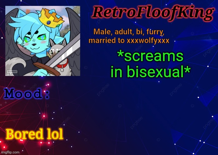 E | *screams in bisexual*; Bored lol | image tagged in retrofloofking official announcement template | made w/ Imgflip meme maker