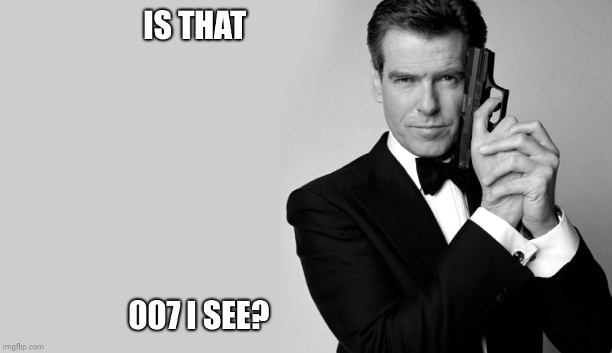 007 | IS THAT 007 I SEE? | image tagged in 007 | made w/ Imgflip meme maker