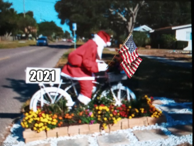 Christmas Meme | image tagged in santa on bicycle | made w/ Imgflip meme maker