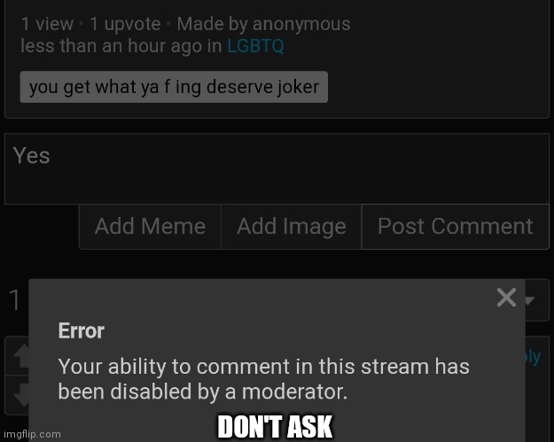 I won't answer if u do ask | DON'T ASK | made w/ Imgflip meme maker