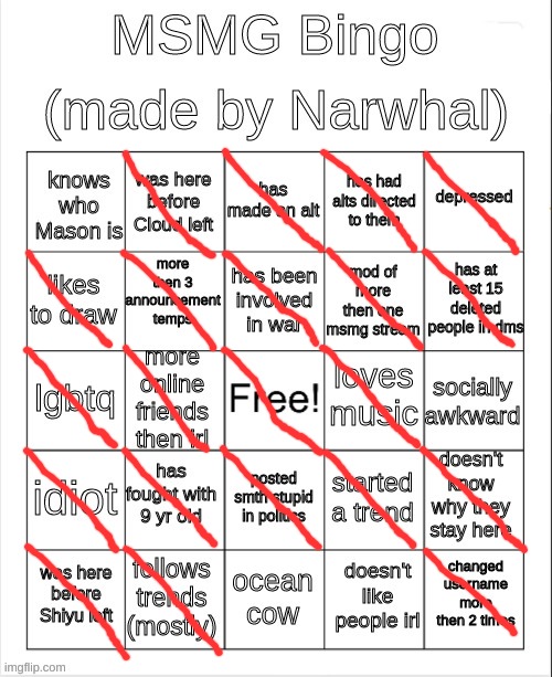 Who's Mason | image tagged in msmg bingo | made w/ Imgflip meme maker