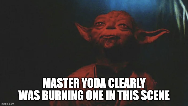 Toke Up | MASTER YODA CLEARLY WAS BURNING ONE IN THIS SCENE | image tagged in there is another | made w/ Imgflip meme maker