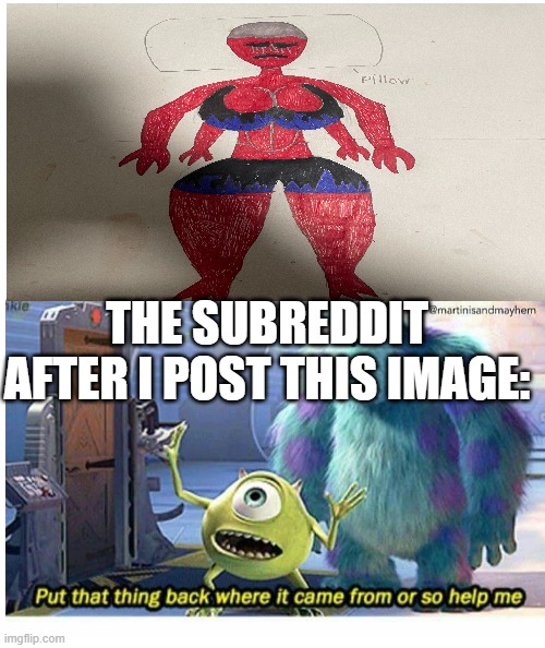 THE SUBREDDIT AFTER I POST THIS IMAGE: | made w/ Imgflip meme maker