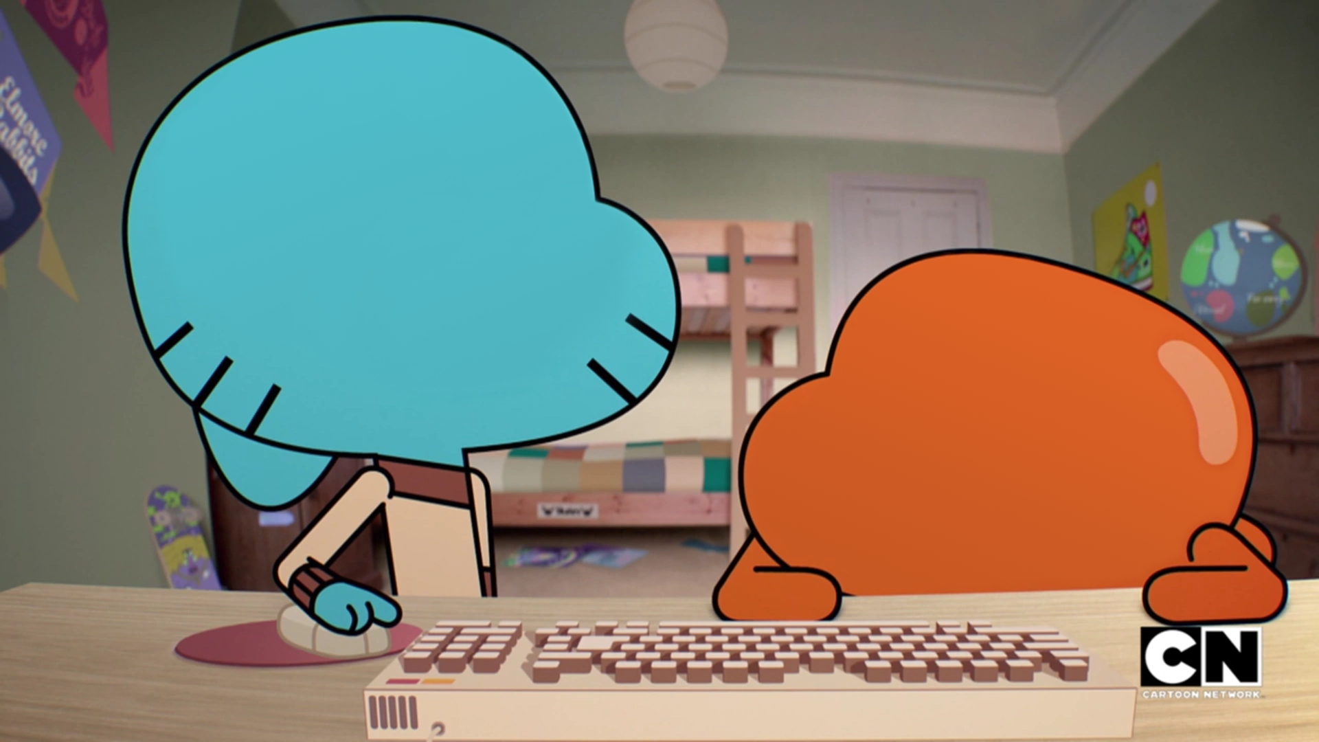 High Quality Add a face to gumball an Darwin Blank Meme Template
