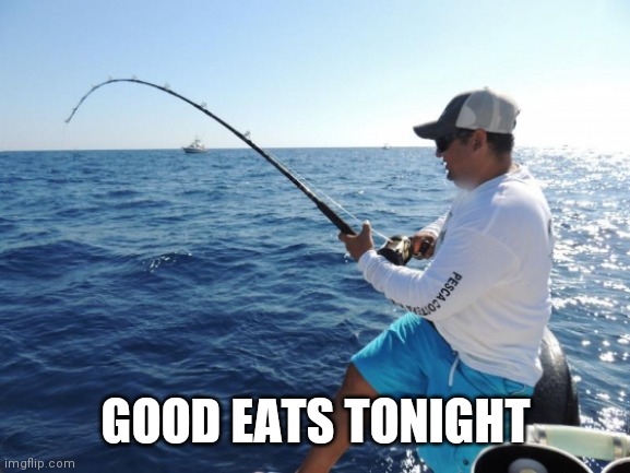 fishing  | GOOD EATS TONIGHT | image tagged in fishing | made w/ Imgflip meme maker