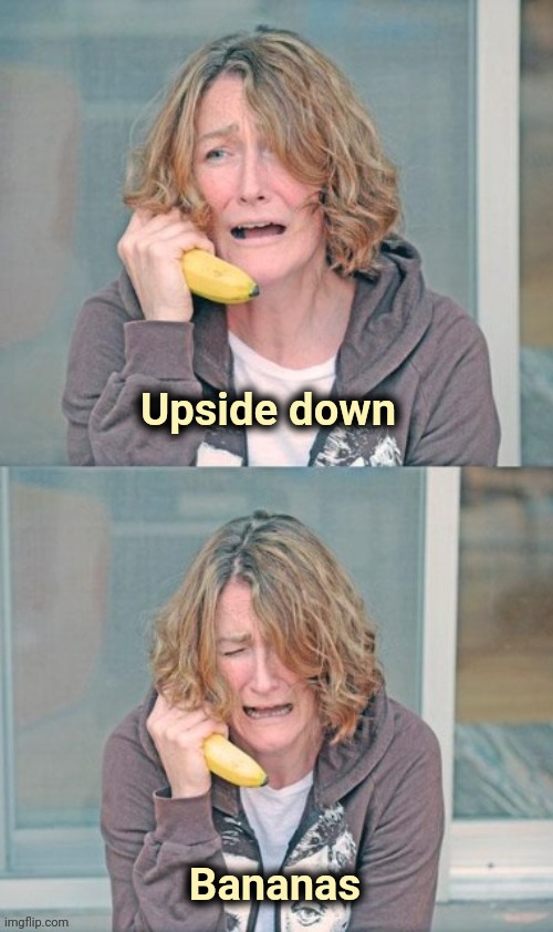 Mental patient | Upside down Bananas | image tagged in mental patient | made w/ Imgflip meme maker