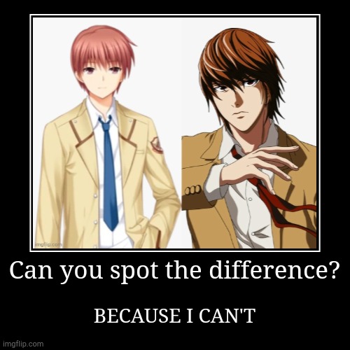 Saw a try not to sing/dance video with Angel Beats OP 2, saw this guy, and the rest is history | image tagged in angel,beats,death note | made w/ Imgflip demotivational maker