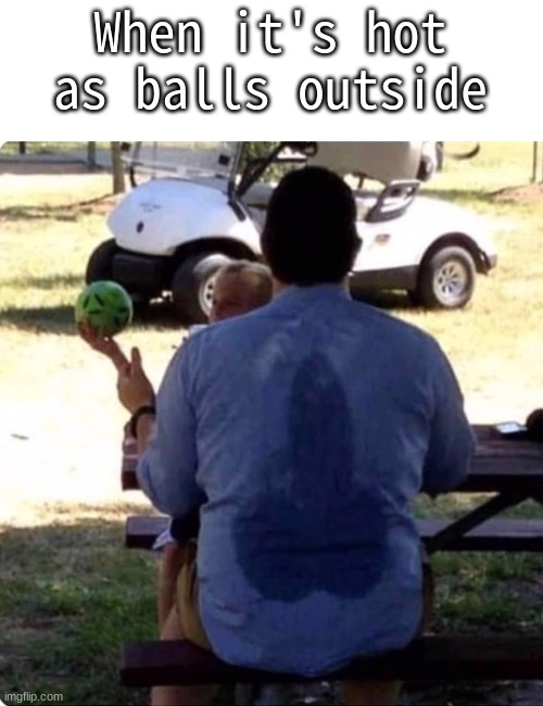 BALLS | When it's hot as balls outside | image tagged in balls | made w/ Imgflip meme maker