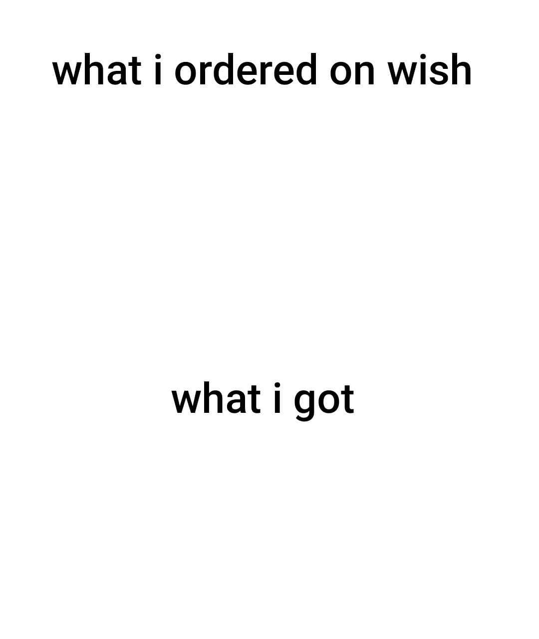 High Quality What I ordered on wish Blank Meme Template
