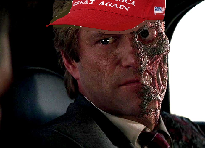 High Quality Two Face Maga Blank Meme Template