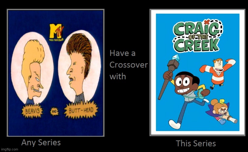 What If Beavis And Butthead Had A Crossover With Craig Of The Creek | image tagged in what if this series had a crossover with that series,beavis and butthead,craig of the creek,crossover,crossovers,series | made w/ Imgflip meme maker