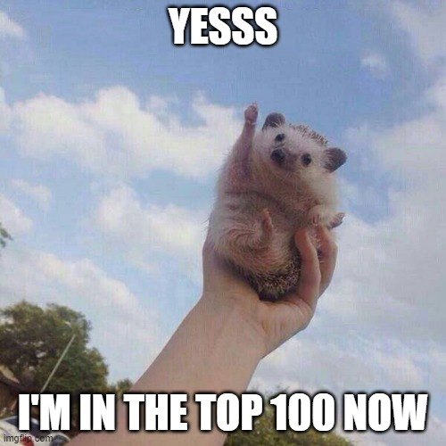 I'm #99 | YESSS; I'M IN THE TOP 100 NOW | image tagged in lets go | made w/ Imgflip meme maker