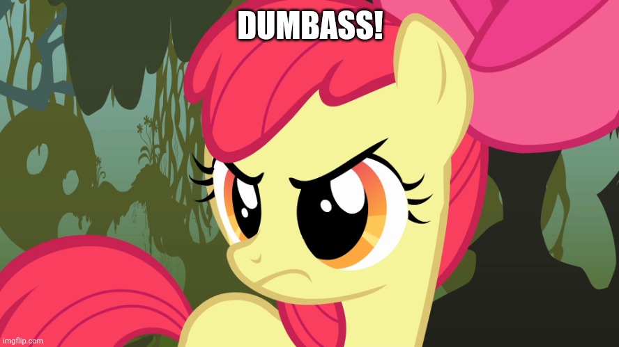 PissedBloom (MLP) | DUMBASS! | image tagged in pissedbloom mlp | made w/ Imgflip meme maker