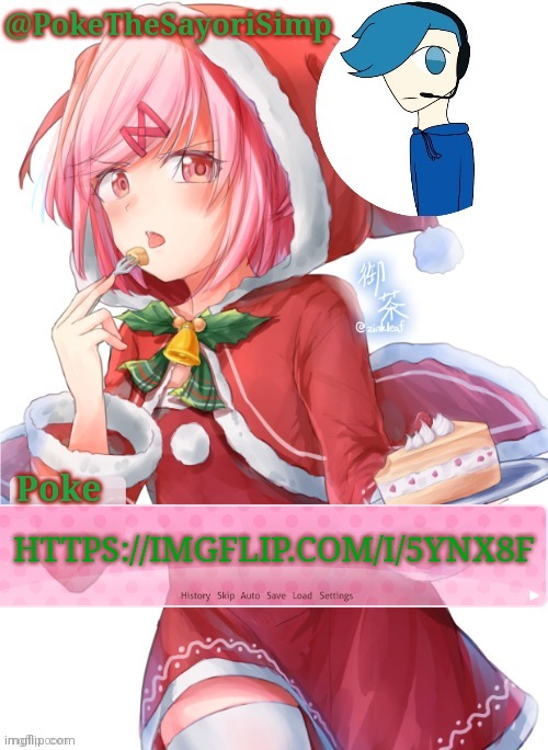 https://imgflip.com/i/5ynx8f | HTTPS://IMGFLIP.COM/I/5YNX8F | image tagged in poke's natsuki christmas template | made w/ Imgflip meme maker