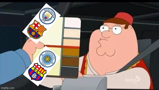 Champions vs Libertadores | image tagged in peter griffin skin color chart race terrorist blank | made w/ Imgflip meme maker