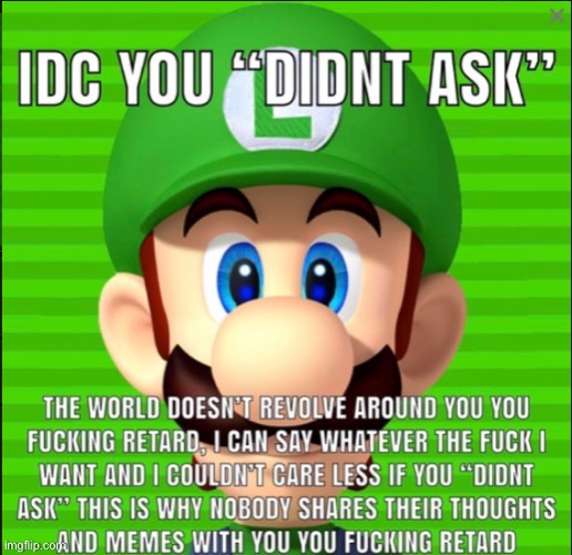 image tagged in luigi doesn't care | made w/ Imgflip meme maker