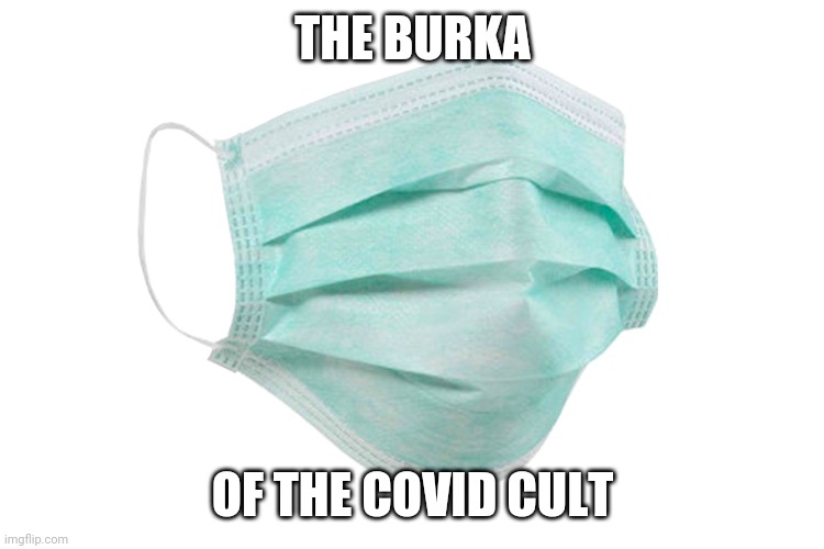 Face mask | THE BURKA; OF THE COVID CULT | image tagged in face mask | made w/ Imgflip meme maker