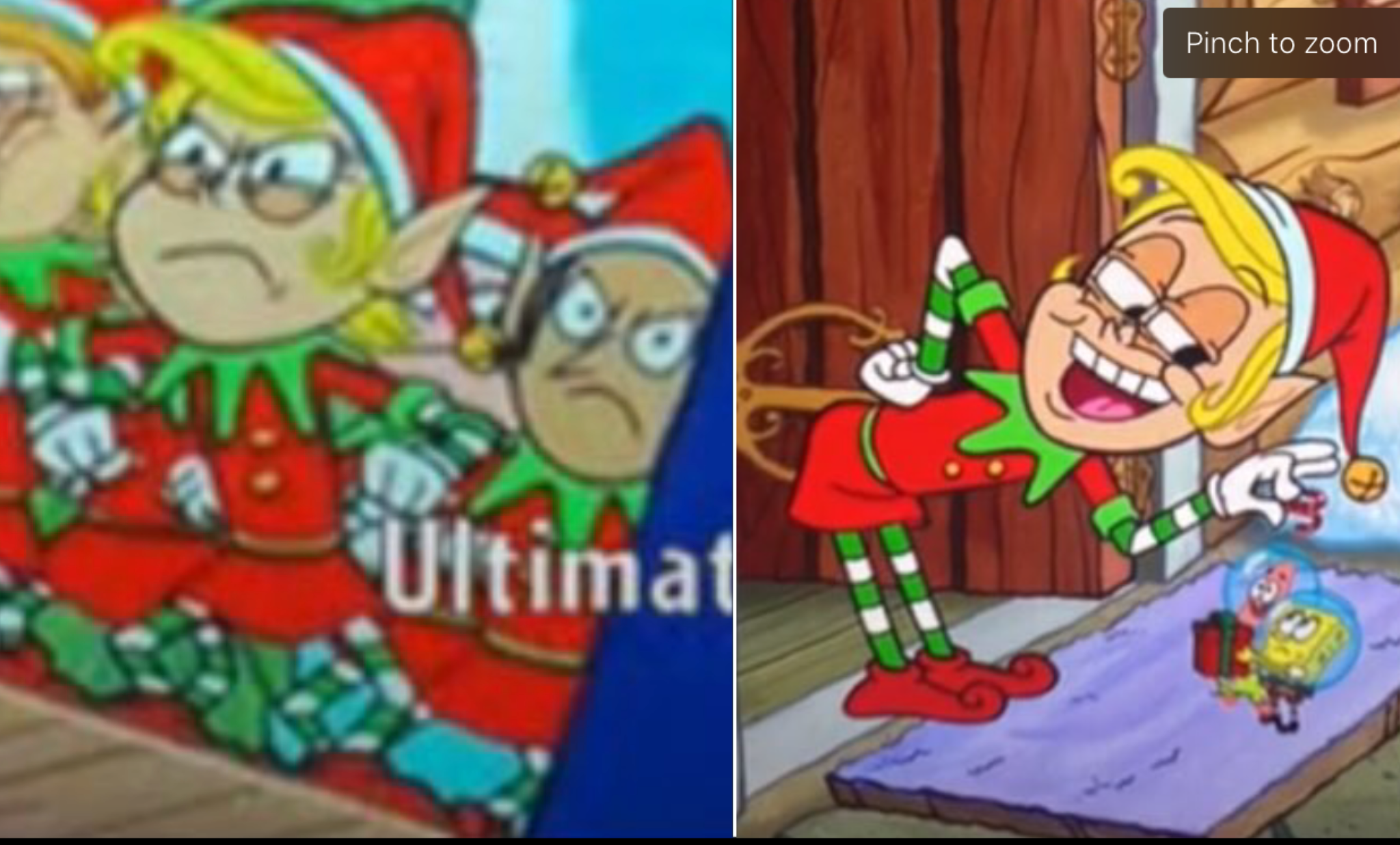 High Quality Spongebob elf Blank Meme Template