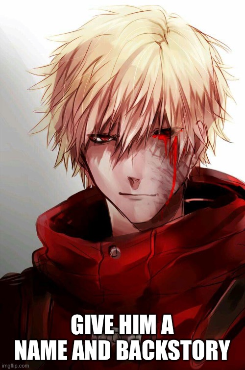 Also someone plz do hunger games I am bored af | GIVE HIM A NAME AND BACKSTORY | made w/ Imgflip meme maker