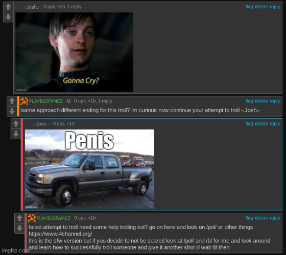 when the troll sucks so much at trolling you actually try to help the troll | made w/ Imgflip meme maker