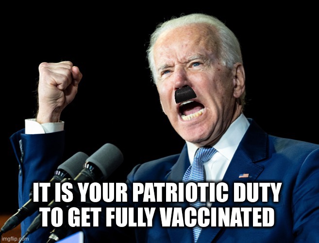 Herr Fuhrer has spoken! | IT IS YOUR PATRIOTIC DUTY 
TO GET FULLY VACCINATED | image tagged in herr fuhrer | made w/ Imgflip meme maker