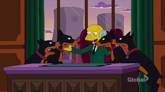 Mr. Burns and the hounds Blank Meme Template