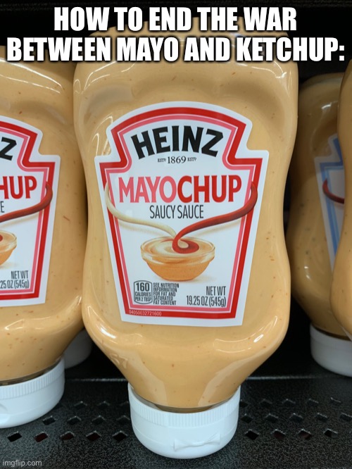 HOW TO END THE WAR BETWEEN MAYO AND KETCHUP: | made w/ Imgflip meme maker