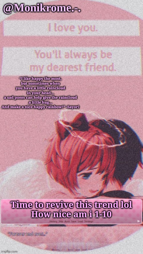 Thanks Tsuyu/Laks | Time to revive this trend lol
How nice am i 1-10 | image tagged in thanks tsuyu/laks | made w/ Imgflip meme maker