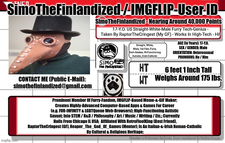 I'm So Very Going To Make This IMGFLIP-User ID An Actual Card... | SimoTheFinlandized / IMGFLIP-User ID | image tagged in the furry fandom,imgflip user,identity | made w/ Imgflip meme maker