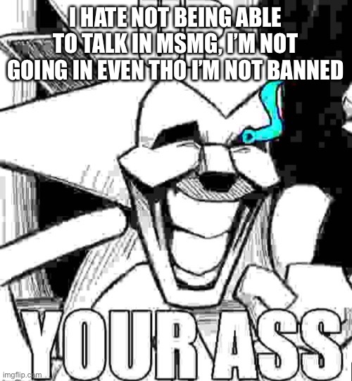 It’s not like anybody cared | I HATE NOT BEING ABLE TO TALK IN MSMG, I’M NOT GOING IN EVEN THO I’M NOT BANNED | image tagged in up your ass majin sonic | made w/ Imgflip meme maker