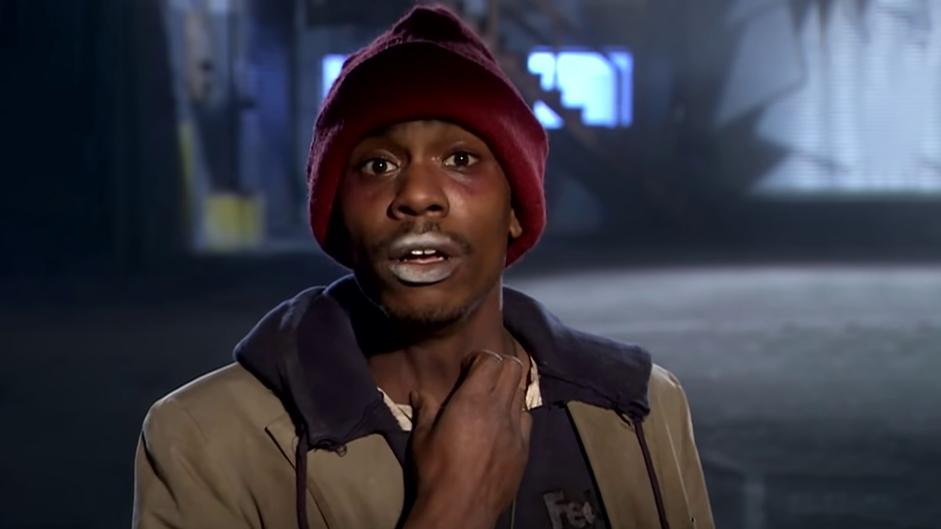 Dave Chappelle as Tyrone Biggums the Crackhead HD Widescreen Blank Meme Template