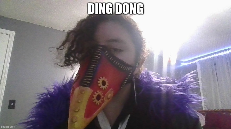 I got my mask I might delete this account tho | DING DONG | image tagged in overhaul,chisaki,mask | made w/ Imgflip meme maker