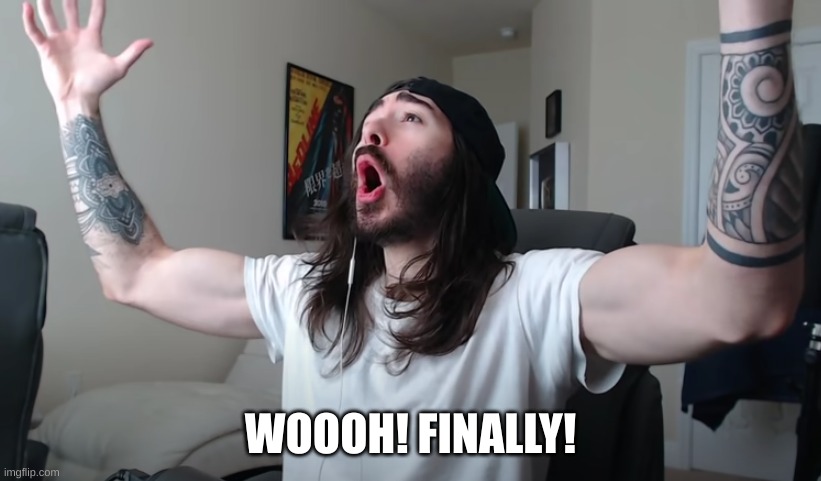Charlie Woooh | WOOOH! FINALLY! | image tagged in charlie woooh | made w/ Imgflip meme maker