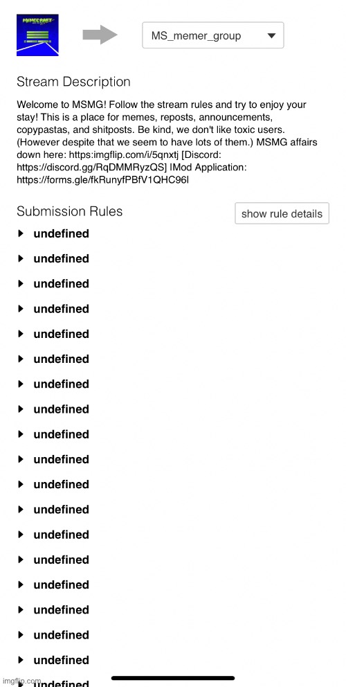 So this is happening only with MSMG (yes it’s infinite on mobile, I can’t submit | made w/ Imgflip meme maker