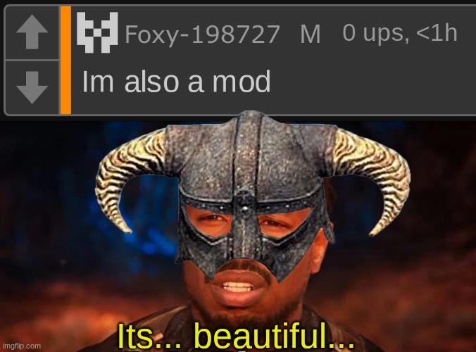 Its... beautiful... | image tagged in it's beautiful | made w/ Imgflip meme maker