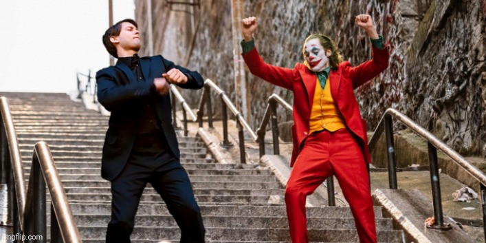Peter Parker & Joker | image tagged in peter parker joker | made w/ Imgflip meme maker
