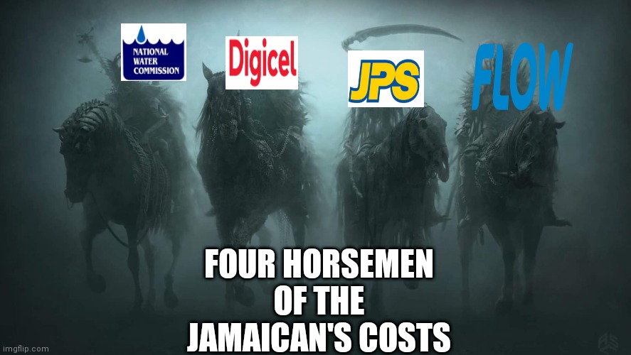 Four Horsemen of the Apocalypse | FOUR HORSEMEN OF THE JAMAICAN'S COSTS | image tagged in four horsemen of the apocalypse | made w/ Imgflip meme maker
