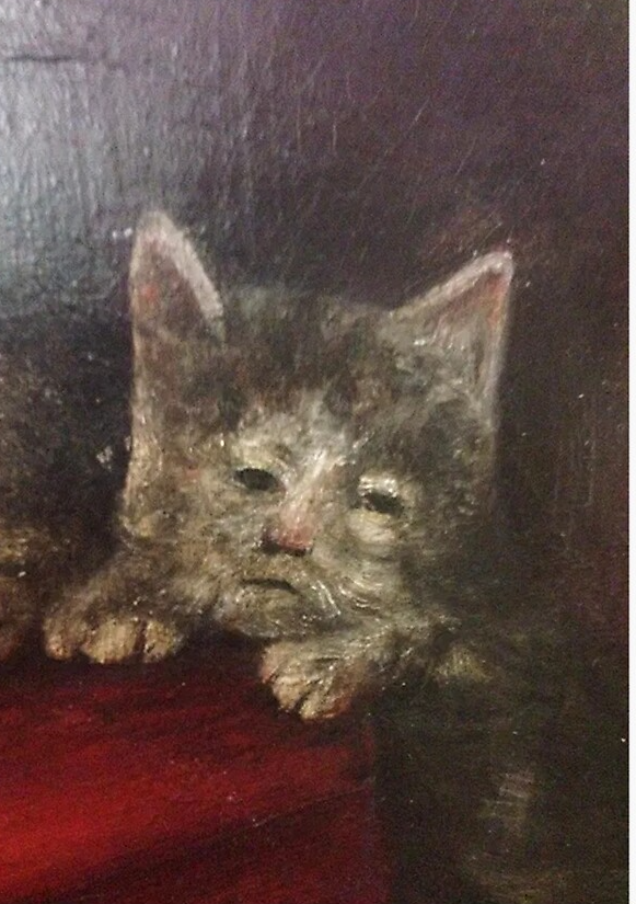 Medieval Cat Painting Blank Meme Template