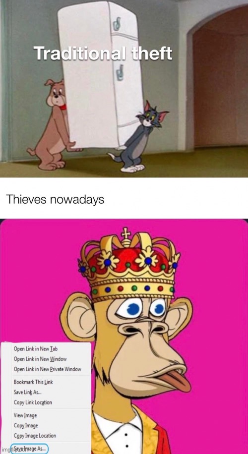 Don’t steal art, but fuck nfts tho | made w/ Imgflip meme maker