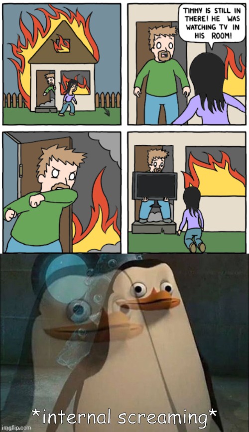 House fire | image tagged in private internal screaming,house fire,comics/cartoons,comics,comic,memes | made w/ Imgflip meme maker