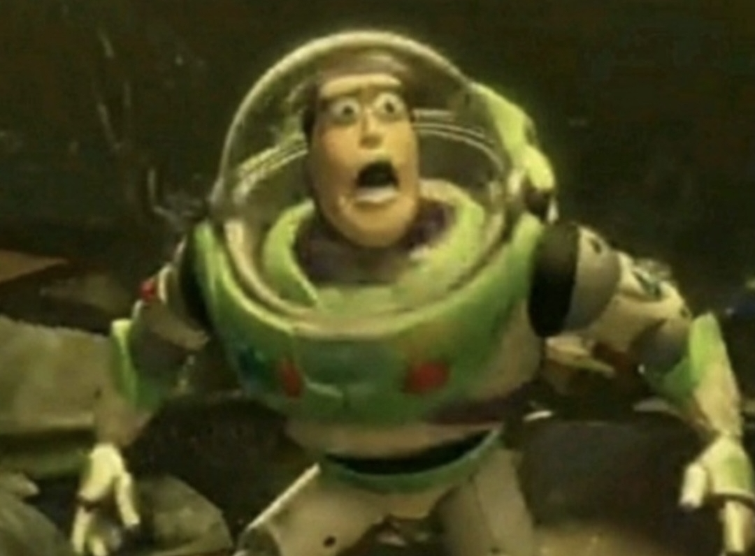 High Quality Buzz Lighyear scared Blank Meme Template