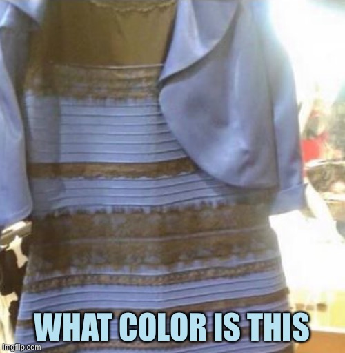 lol | WHAT COLOR IS THIS | image tagged in dress | made w/ Imgflip meme maker