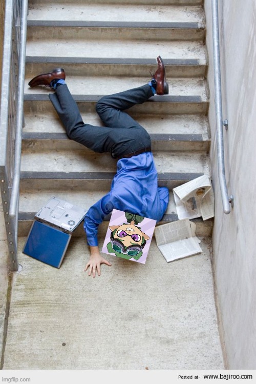 Guy Falling Down Stairs | image tagged in guy falling down stairs | made w/ Imgflip meme maker