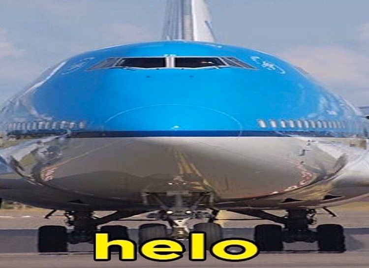 KLM 4805 helo Blank Meme Template