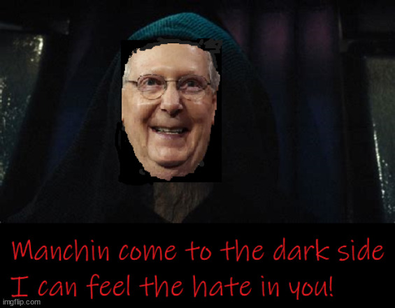 The dark side | image tagged in mitch mcconnell,star wars,gop,senate | made w/ Imgflip meme maker